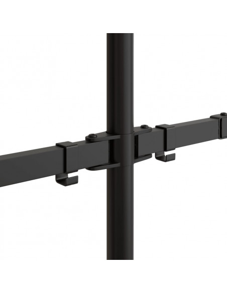 Supporto per Monitor Doppio in Acciaio Nero VESA 75/100 mm