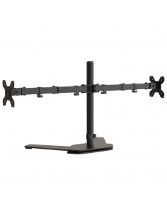 Supporto per Monitor Doppio in Acciaio Nero VESA 75/100 mm