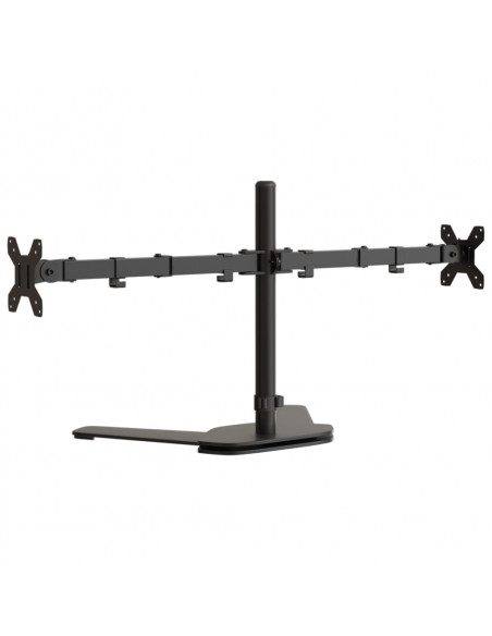 Supporto per Monitor Doppio in Acciaio Nero VESA 75/100 mm