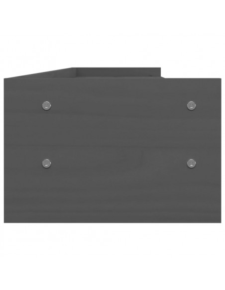 Supporto per Monitor Grigio 100x24x16 cm Legno Massello di Pino