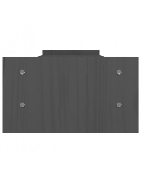 Supporto per Monitor Grigio 100x27x15 cm Legno Massello di Pino