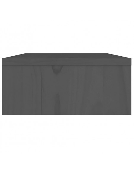 Supporto per Monitor Grigio 60x24x10,5cm Legno Massello di Pino