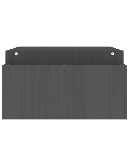 Supporto per Monitor Grigio100x27,5x15cm Legno Massello di Pino