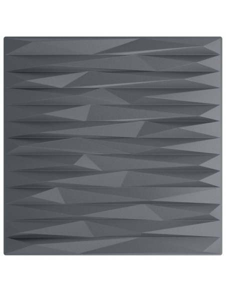 Pannelli Murali 48 pz Grigi 50x50 cm XPS 12 m² Pietra