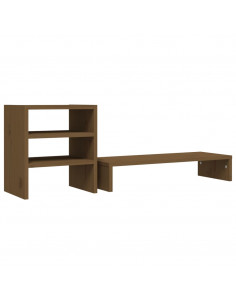 Supporto per Monitor Miele 81x20x30 cm Legno Massello di Pino