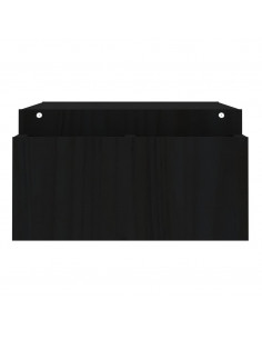 Supporto per Monitor Nero 100x27,5x15cm Legno Massello di Pino