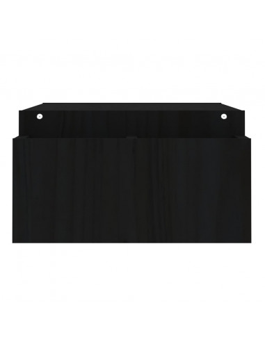 Supporto per Monitor Nero 100x27,5x15cm Legno Massello di Pino