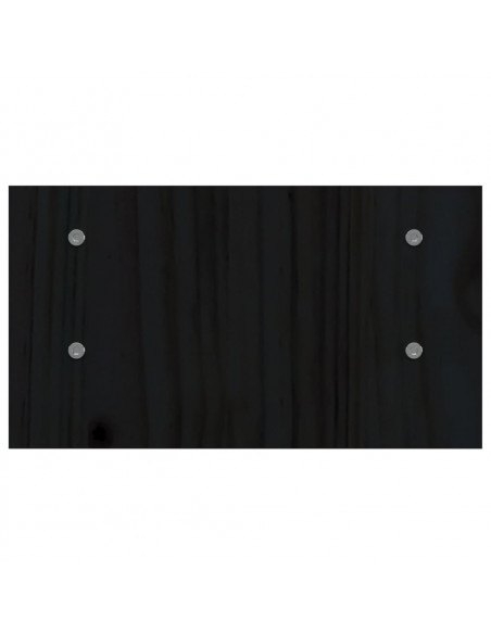Supporto per Monitor Nero 50x27x15 cm in Legno Massello di Pino