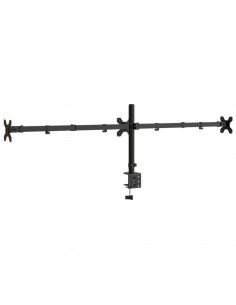 Supporto per Monitor Triplo in Acciaio Nero VESA 75/100 mm