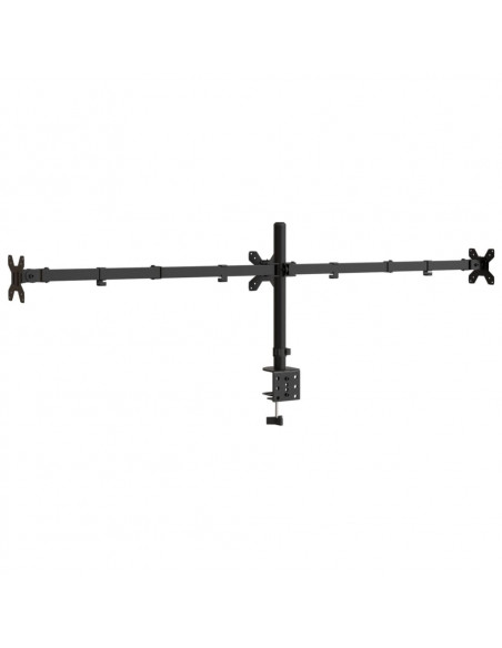 Supporto per Monitor Triplo in Acciaio Nero VESA 75/100 mm
