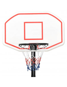 Supporto per Pallacanestro Bianco 258-363 cm Polietilene