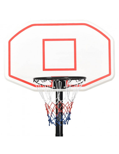 Supporto per Pallacanestro Bianco 258-363 cm Polietilene