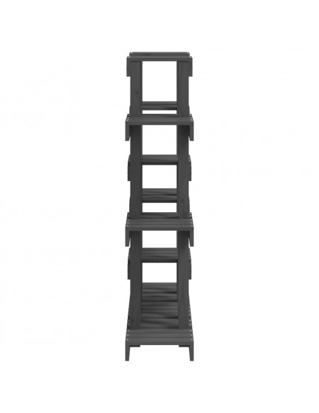 Supporto per Piante Grigio 104,5x25x109,5cm Legno Massello Pino