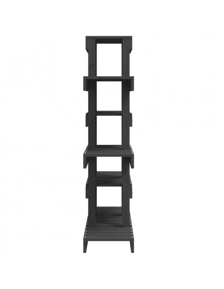 Supporto per Piante Grigio 85x25x109,5cm Legno Massello di Pino
