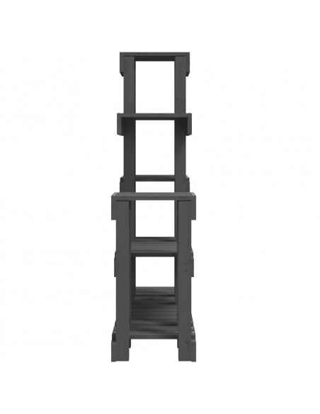 Supporto per Piante Grigio 92x25x97 cm Legno Massello di Pino