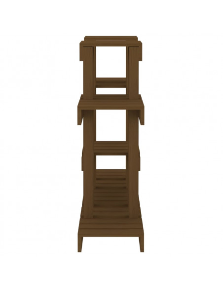 Supporto per Piante Miele 104,5x25x77,5 cm in Massello di Pino