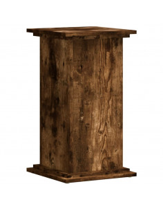 Supporto per Piante Rovere Fumo 33x33x60 cm Legno Multistrato