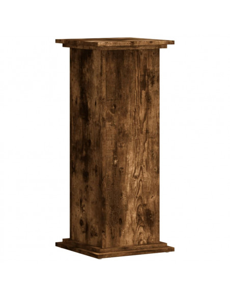 Supporto per Piante Rovere Fumo 33x33x80 cm Legno Multistrato