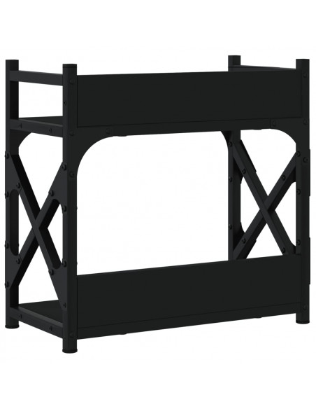 Supporto per Stampante 2 Livelli Nero 40x20x40 cm Multistrato