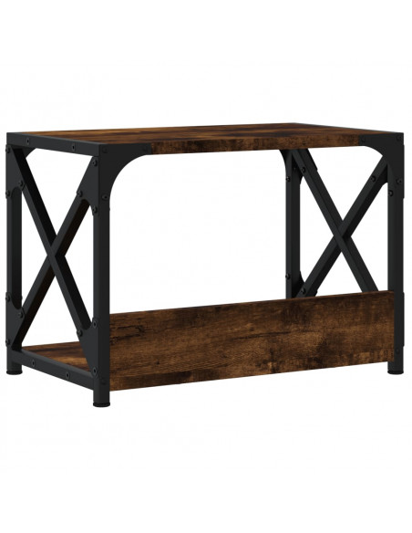 Supporto Stampante 2 Livelli Rovere Fumo 44x26x31,5 Multistrato