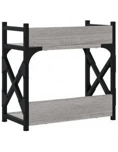 Supporto Stampante 2 Piani Grigio Sonoma 40x20x40cm Multistrato