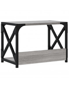 Supporto Stampante 2 Piani Grigio Sonoma 44x26x31,5 Multistrato