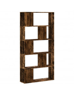 Libreria 5 Ripiani Rovere Fumo 80,5x23,5x162,5cm Multistrato 2