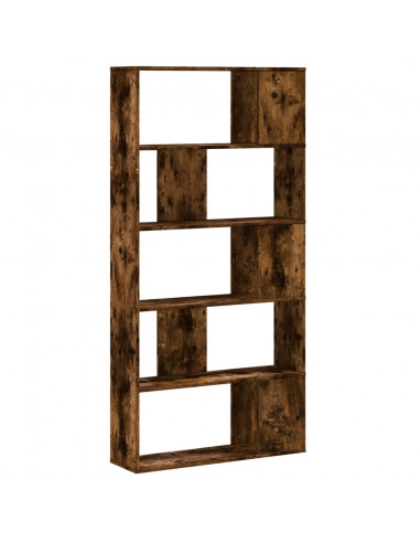 Libreria 5 Ripiani Rovere Fumo 80,5x23,5x162,5cm Multistrato
