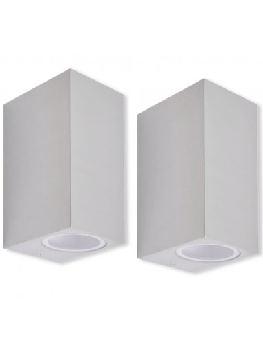 Set Lampade da parete per esterno 2 pz
