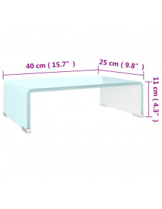 Supporto TV / Rialzo Monitor in Vetro Verde 40x25x11 cm