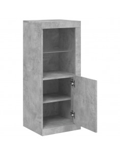 Credenza con Luci LED Grigio Cemento 41x37x100 cm 2