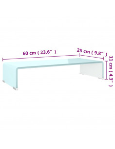 Supporto TV / Rialzo Monitor in Vetro Verde 60x25x11 cm
