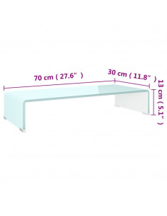 Supporto TV / Rialzo Monitor in Vetro Verde 70x30x13 cm