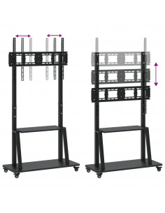 Supporto TV con Ruote Schermo 32"-90" Max VESA 800x600 mm 100kg
