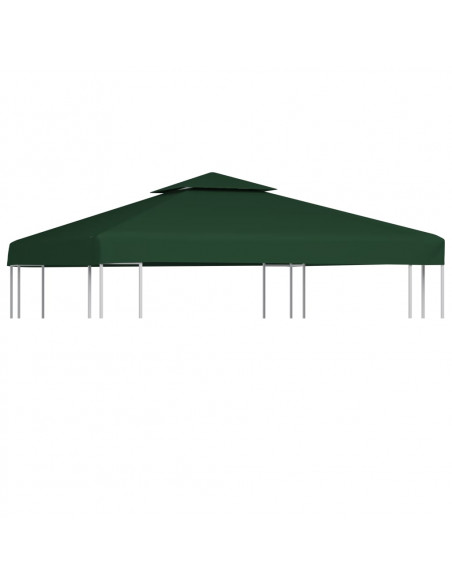 Telo di Ricambio per Gazebo 310g/m² Verde 3x3m