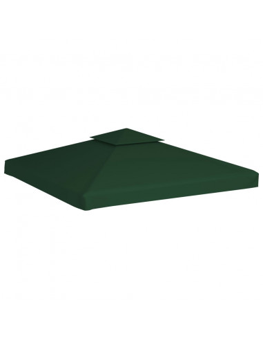 Telo di Ricambio per Gazebo 310g/m² Verde 3x3m