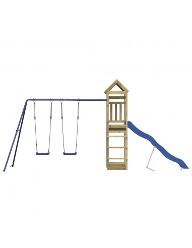 Set da Gioco da Esterno in Legno di Pino Impregnato