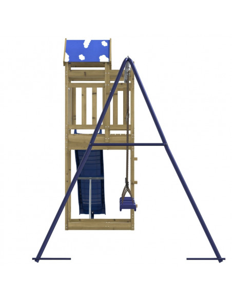 Set da Gioco da Esterno in Legno di Pino Impregnato