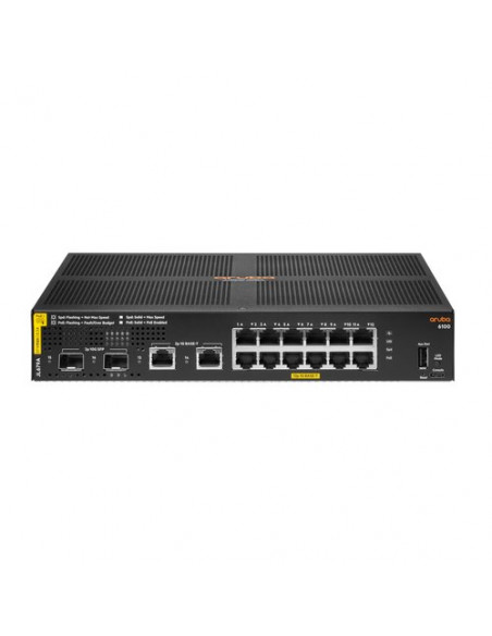 SWITCH HPE JL679A ARUBA 6100 12 PORTE 10/100/1000 POE+ (139W) 2X 1GB/10GB SFP+ 2X 1000BASET CLASS4 GAR A VITA