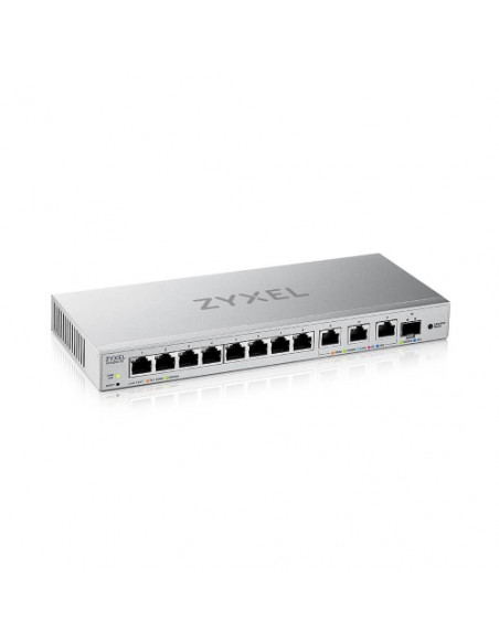 Switch SMART MANAGED, 8 porte Gigabit, 3 porte 10MGbE, 1 porte SFP+ 10GbE, - Easy Management per VLAN, QoS - FANLESS