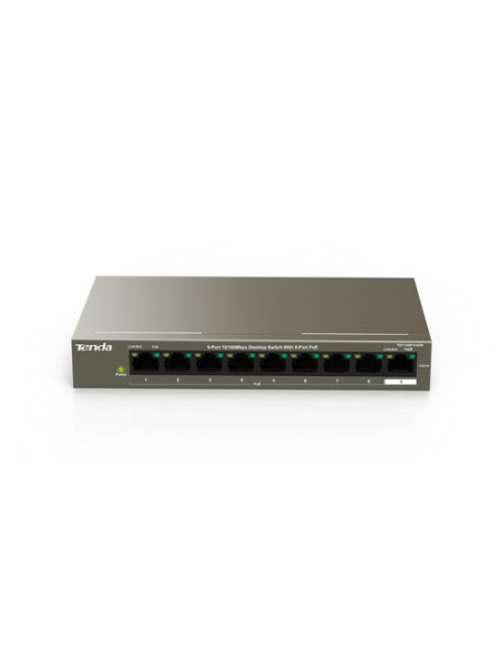 SWITCH TENDA TEF1109P-8-63W 9P LAN DESKTOP 10/100M 8P POE