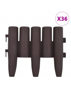 Bordature per Prato 36 pz Marroni 10 m in PP 2