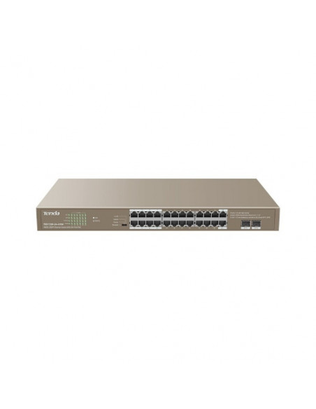 SWITCH TENDA TEG1126P-24-410W 24P GIGABIT 10/100/1000 POE 2P SFP UNMANAGED Potenza PoE 370W