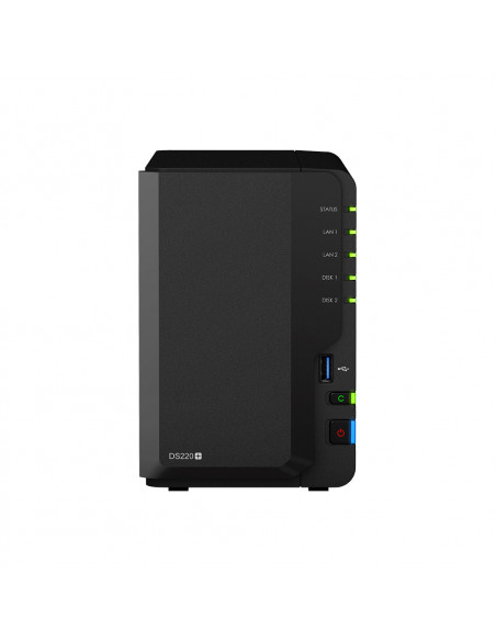 SYNOLOGY NAS TOWER 2BAY 2.5"/3.5" SSD/HDD INTEL CELERON J4125 2GB DDR4 (UP TO 6GB), 2X RJ-45 1GBE, 2