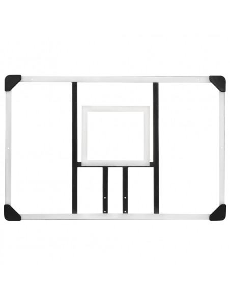 Tabellone Pallacanestro Trasparente 106x69x3 cm Policarbonato