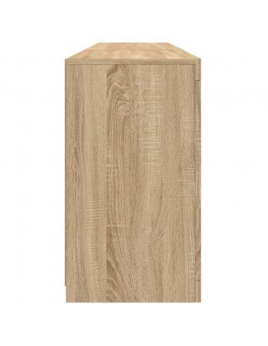 Credenza con Luci LED Rovere Sonoma 181,5x37x67 cm