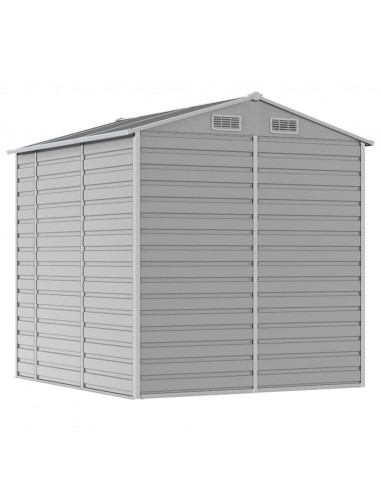 Capanno da Giardino Grigio Chiaro 191x215x198cm Acciaio Zincato