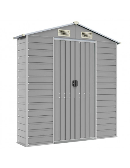 Capanno da Giardino Grigio Chiaro 191x215x198cm Acciaio Zincato