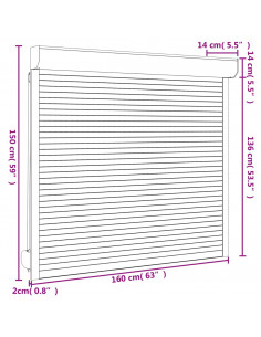 Tapparella Avvolgibile in Alluminio 160x150 cm Antracite