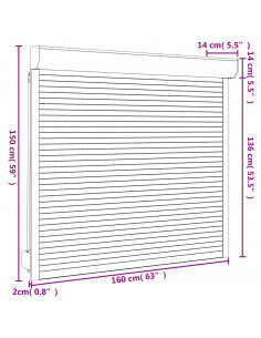 Tapparella Avvolgibile in Alluminio 160x150 cm Bianca